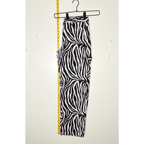 BDG Leila Zebra Print Carpenter Cargo Pants Womens Size 26 Urban Outfitters - Picture 14 of 16